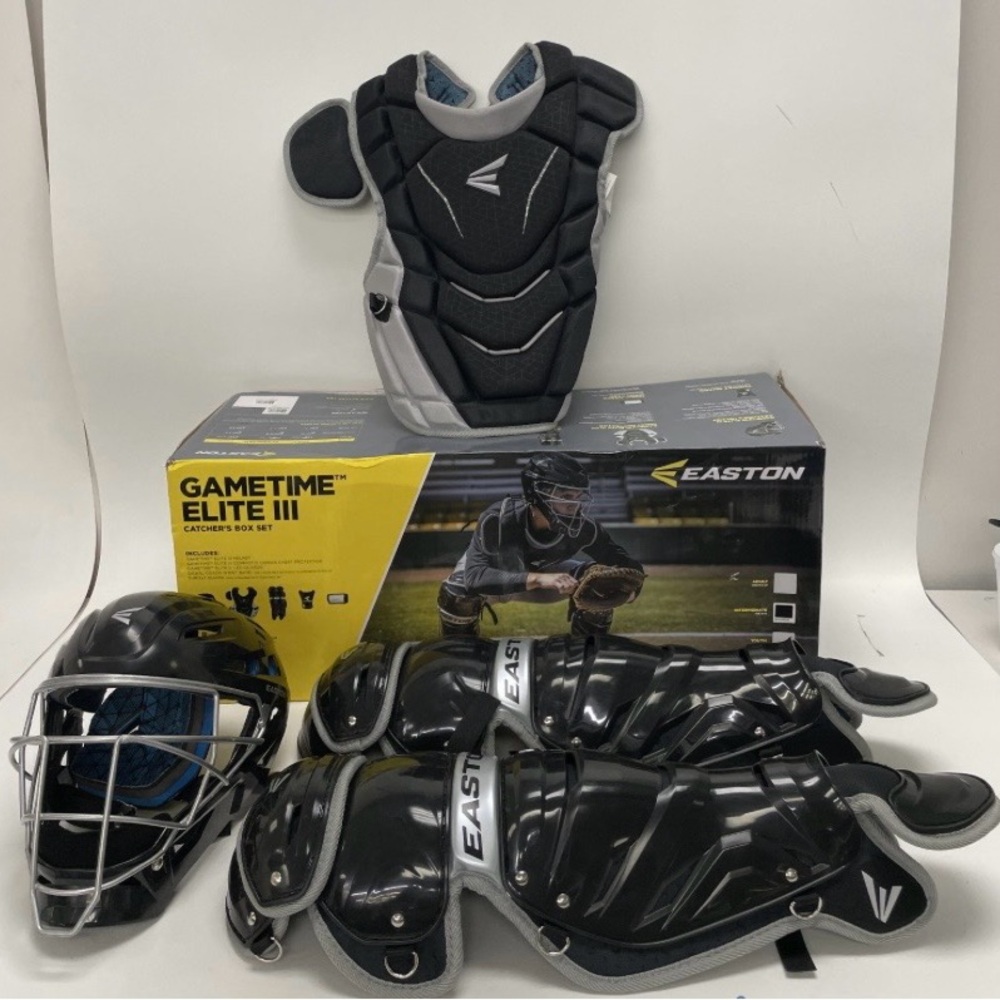 Easton Black and Gray Catcher's Gear Set